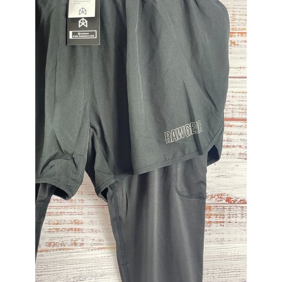Raw Gear Compression Legging Shorts ~ XL Black by Bradley Martyn ✨NEW✨ RG206 - Picture 2 of 5